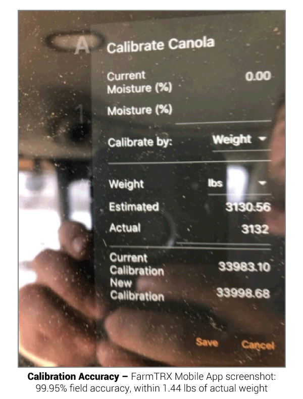 Interface showing accuracy numbers