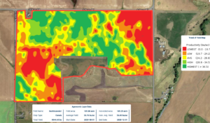 A wild map showing the trend for canola