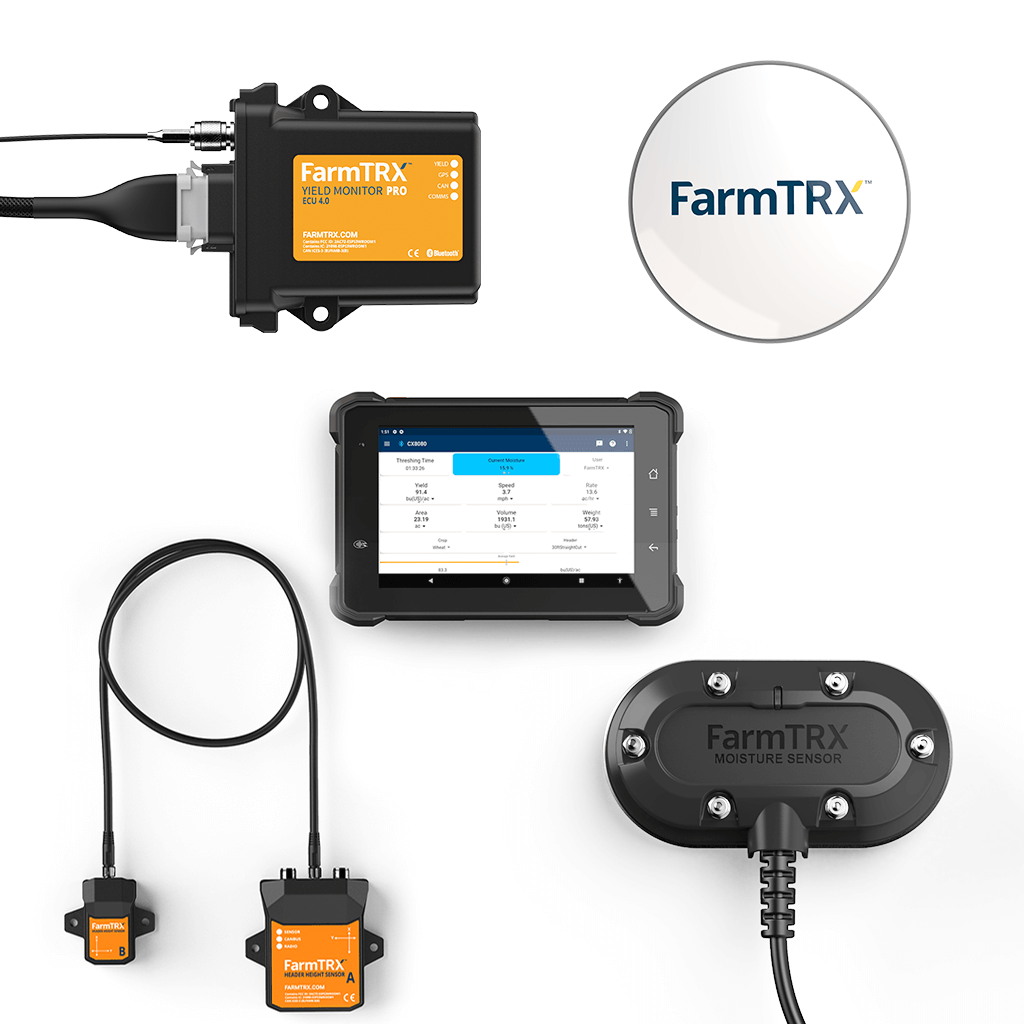 Yield Monitor Pro, Moisture Sensor, Header Height Sensor and Display